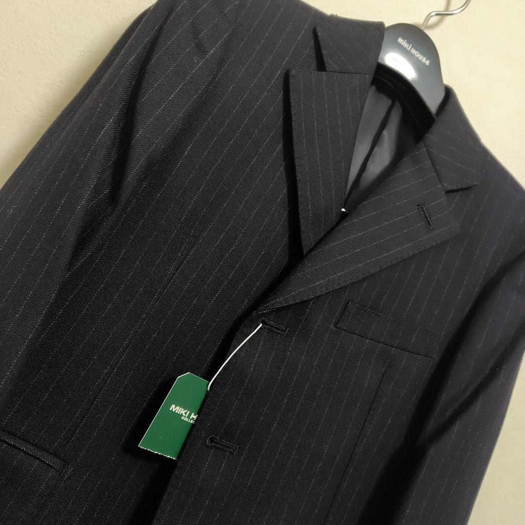 新品＆一度着用　ミキハウスコレクション ストライプスーツ 130　120