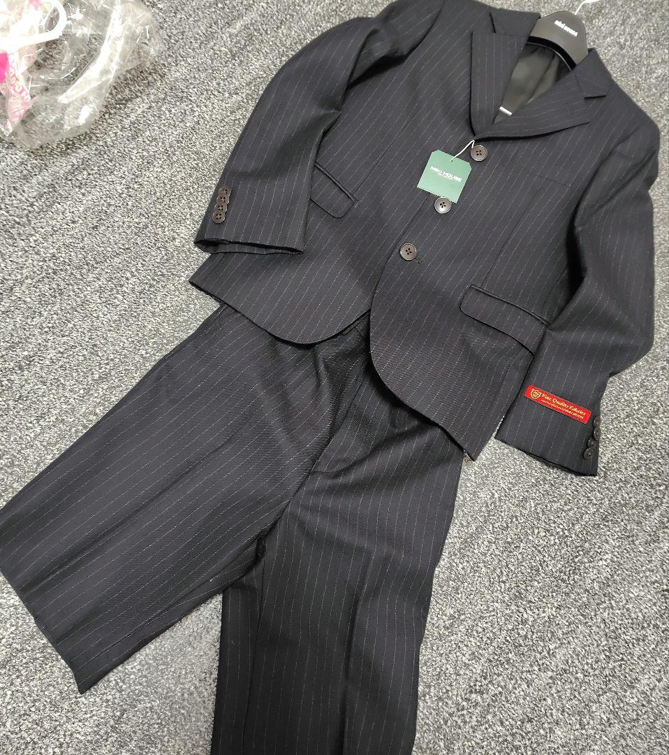 新品＆一度着用　ミキハウスコレクション ストライプスーツ 130　120