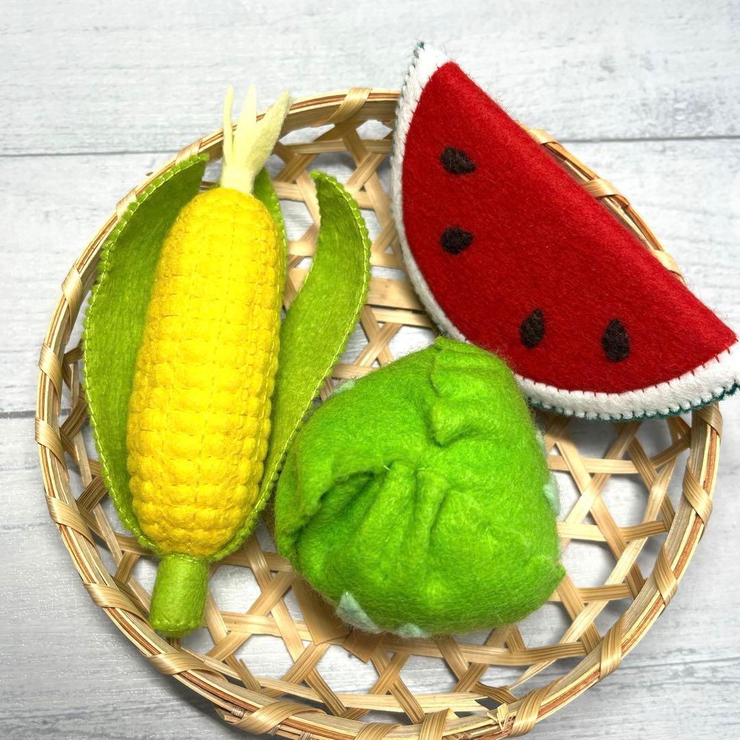 あや。フェルト　フルーツ カラフル いっぱ〜い お野菜もりもり　 食育