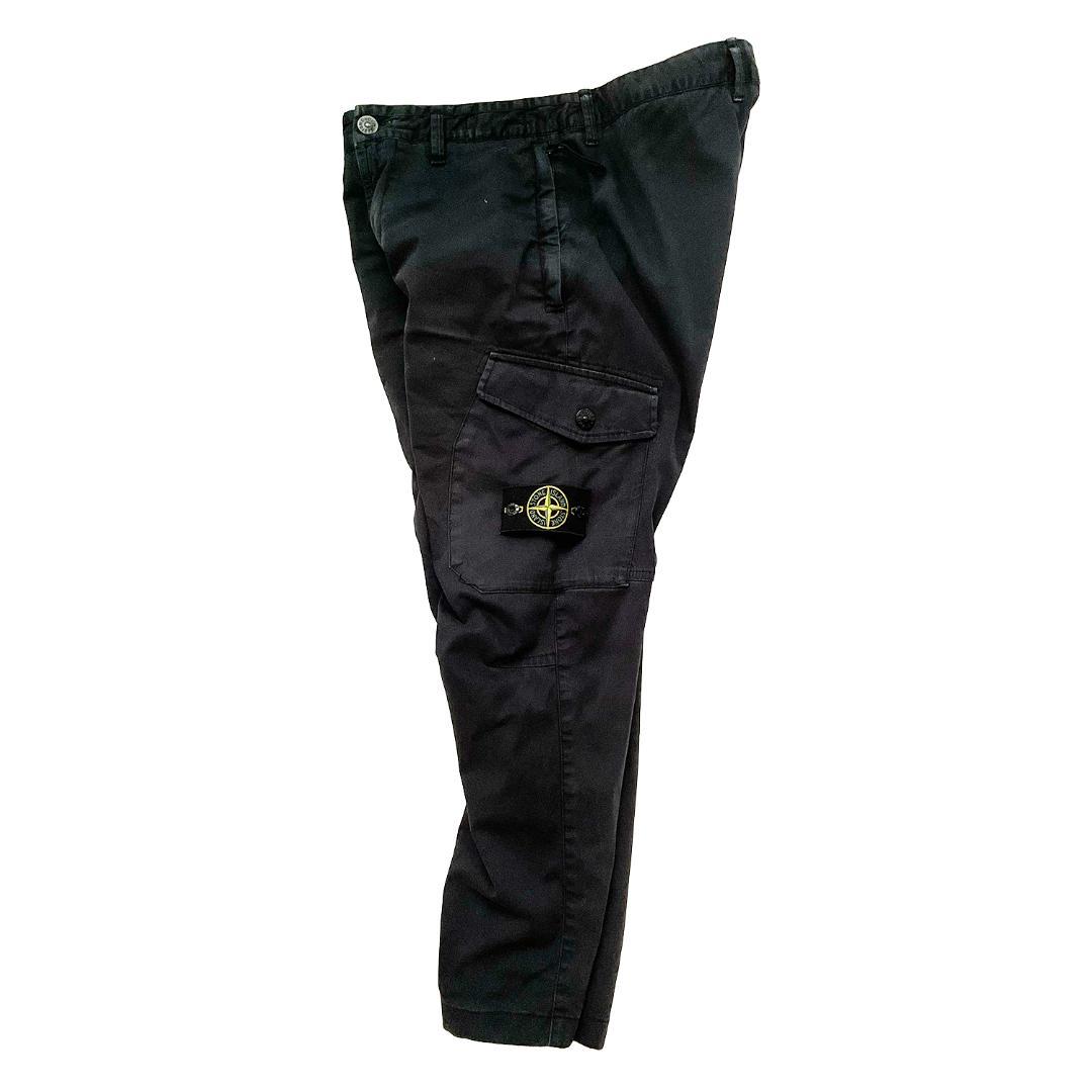 STONE  ストーンアイランド コットンカーゴパンツ 黒 W31