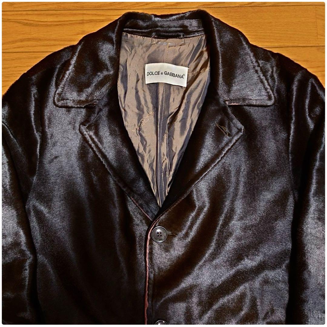 【本日最終超大特価‼︎】90S ドルチェ&ガッバーナ ハラコレザーチェスターコート