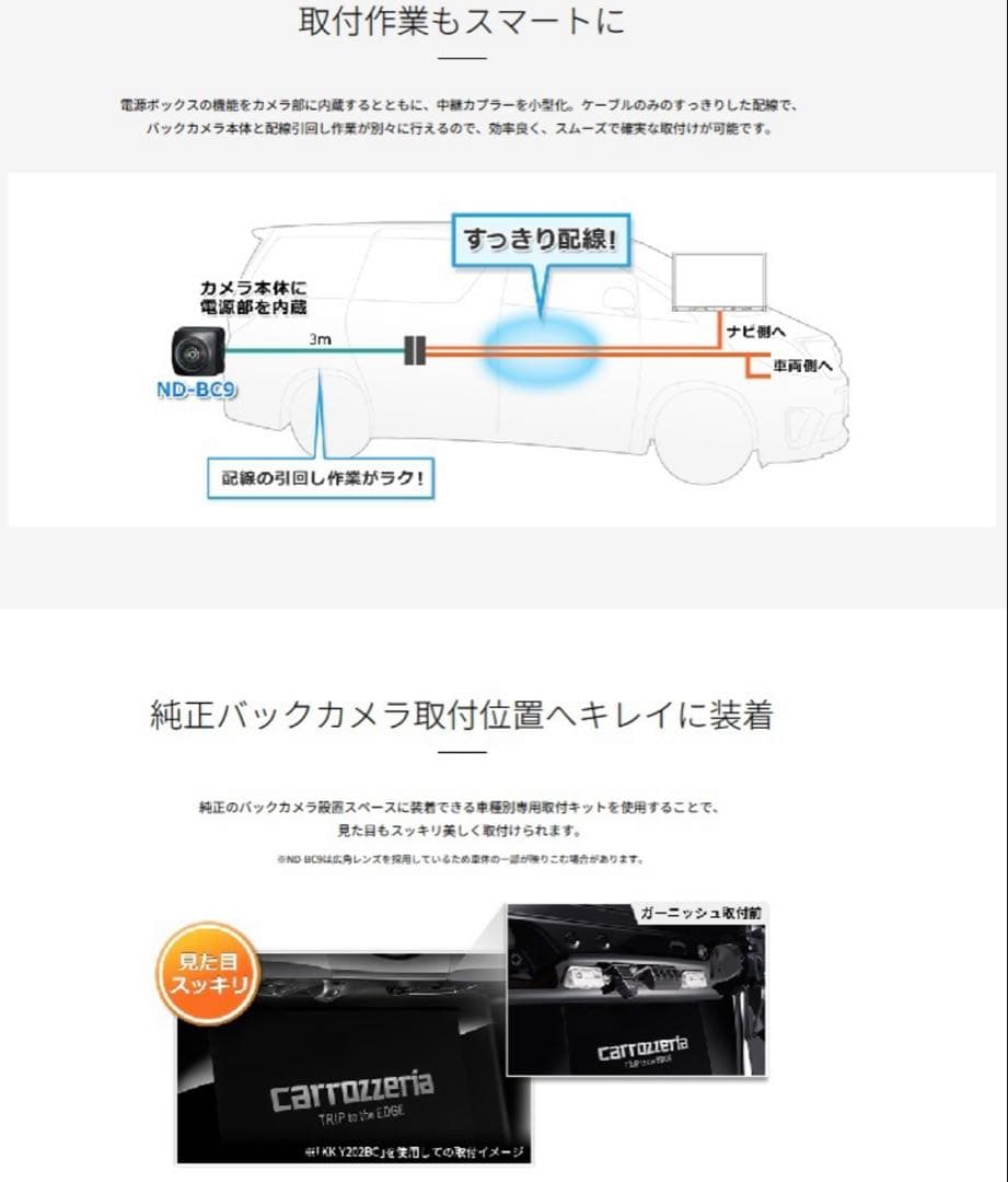 カロッツェリア ND-BC8-2 バックカメラユニット リアカメラ