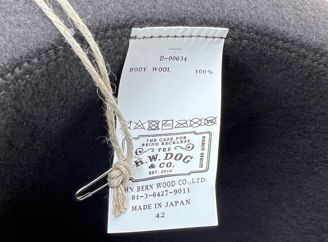 THE H.W.DOG&CO. TRAVELERS メリノウール ハット