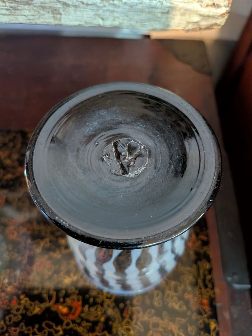 大正浪漫　棗型　エナメル脚　黒脚　氷コップ