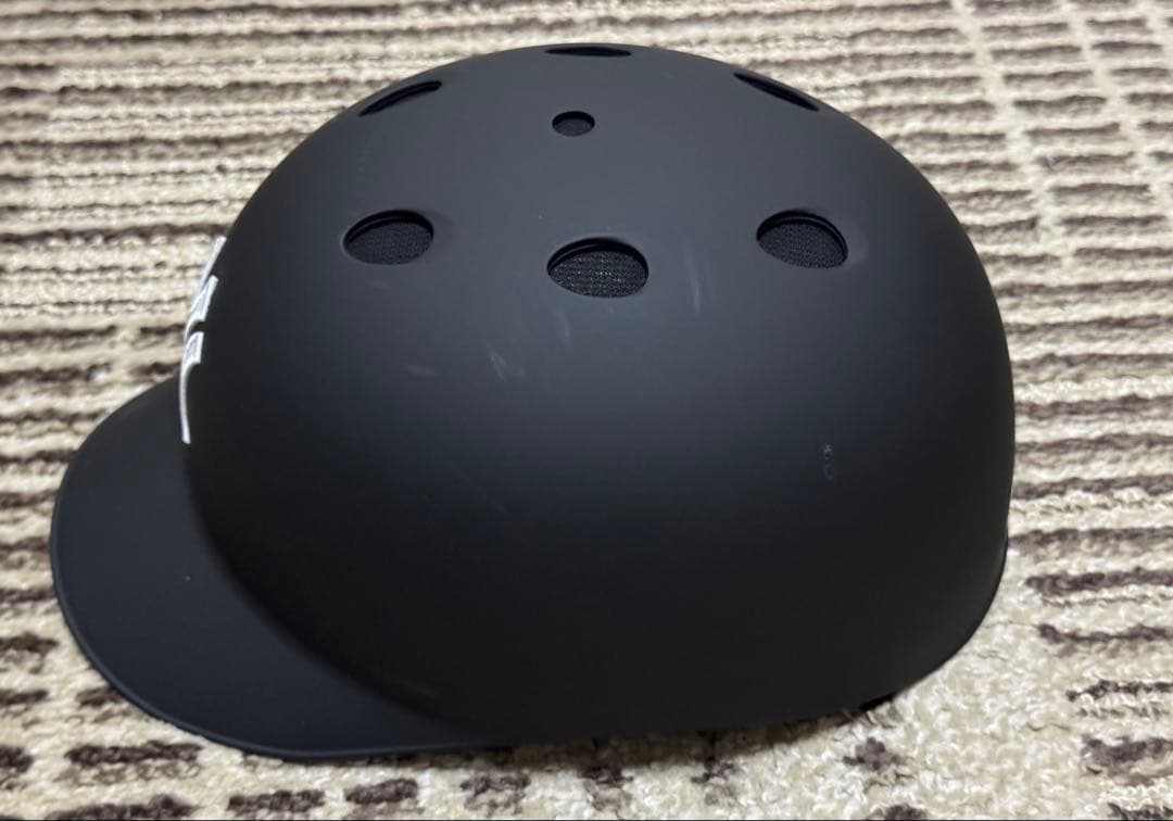 ミズノ硬式用 つば付きキャッチャーヘルメット L つや消しブラック