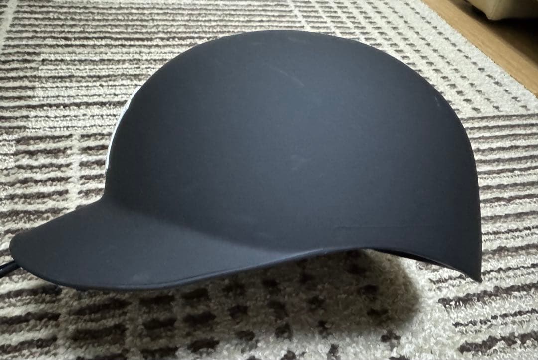 ミズノ硬式用 つば付きキャッチャーヘルメット L つや消しブラック