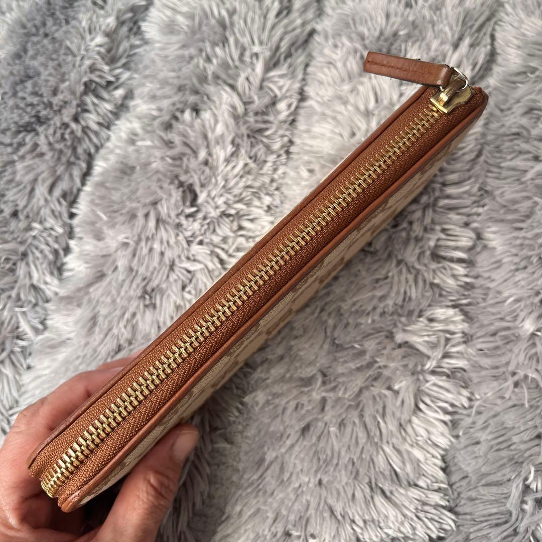 良品✨GUCCI L字ファスナー　GGキャンバス 長財布　メンズ　レディース