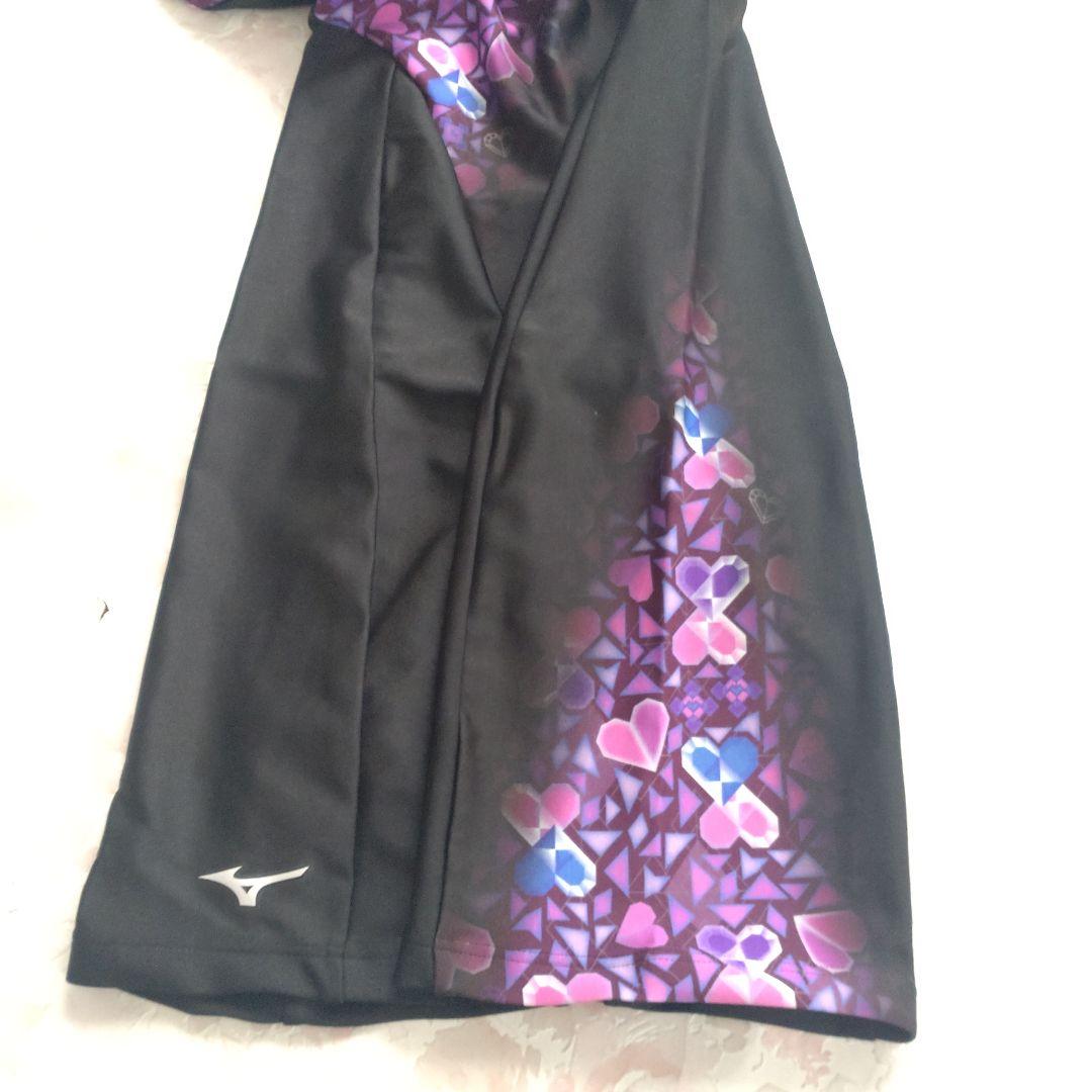 M 新品 MIZUNO 寺川綾 StrokeONE パッド付 練習水着 紫×黒