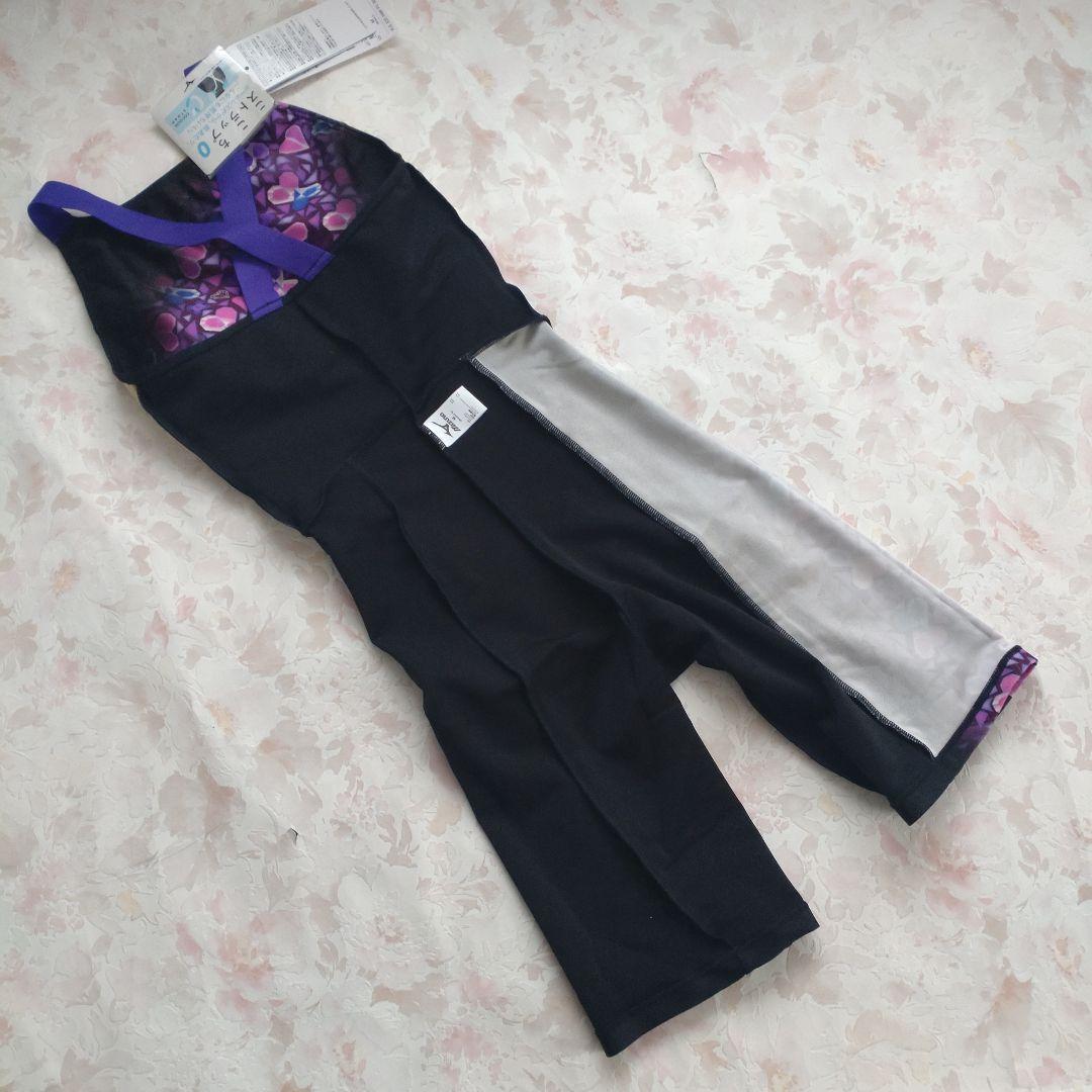 M 新品 MIZUNO 寺川綾 StrokeONE パッド付 練習水着 紫×黒