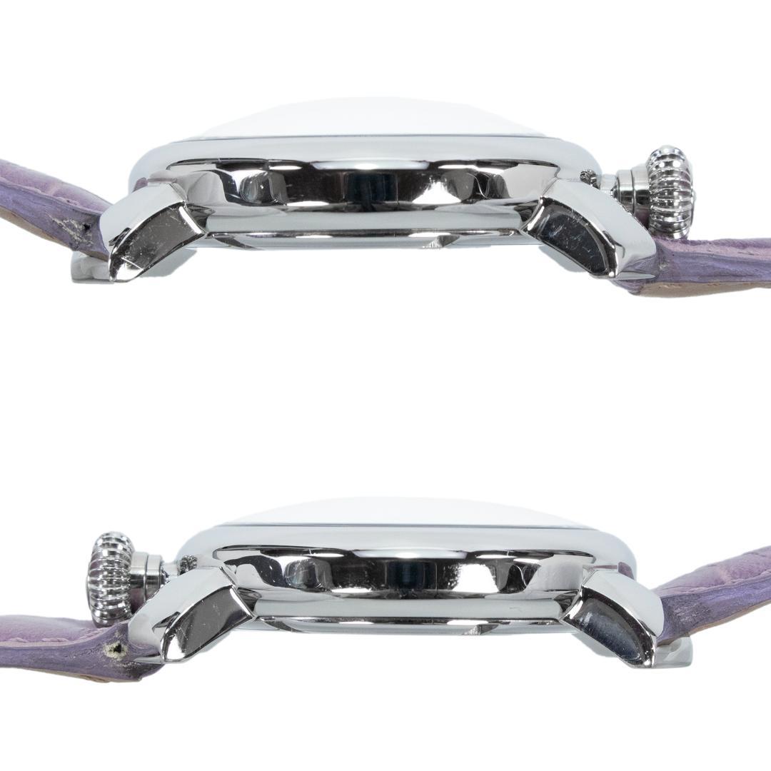 ガガミラノ 腕時計 レディース マヌアーレ40mm 白 薄紫色 シェル盤 ロゴ