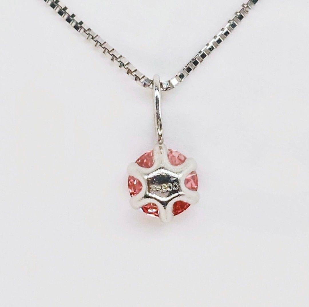 新品未使用品☆ラボグロウンピンクダイヤ☆Ptネックレス☆0.410ct☆VS−1