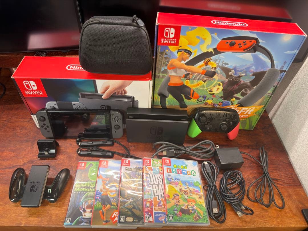 Nintendo Switch 本体 + ゲームソフト5本 おまけ多数