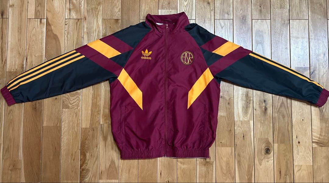 Adidas トラックジャケット ナイロンジャケット 長袖 ASローマ Sサイズ