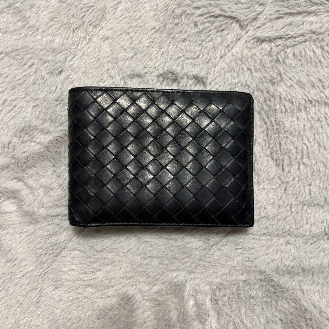 【1/30まで値下げ】Bottega Veneta 黒 二つ折り財布