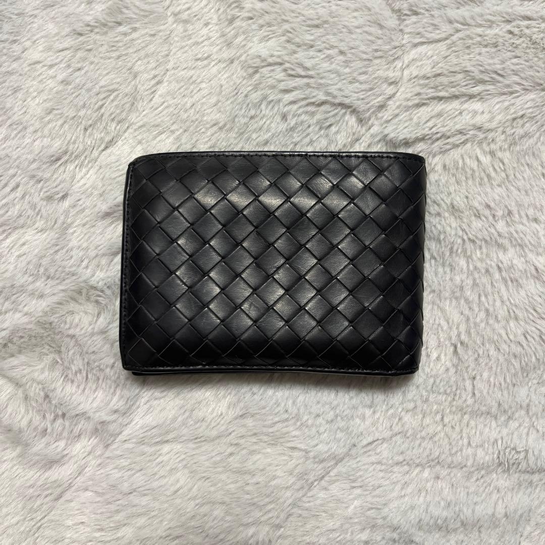 【1/30まで値下げ】Bottega Veneta 黒 二つ折り財布