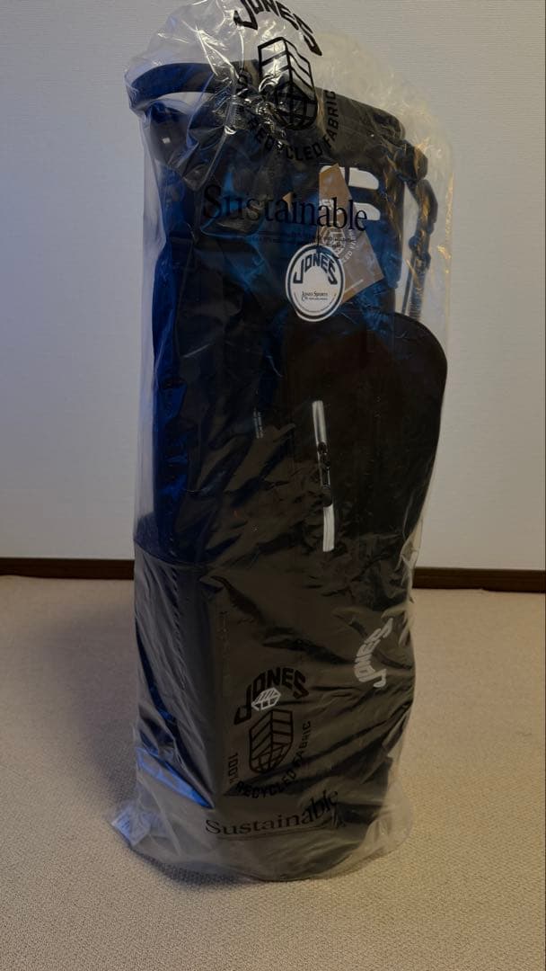 JONESのロゴ刺繍付キャディバッグ　ブラック　レア