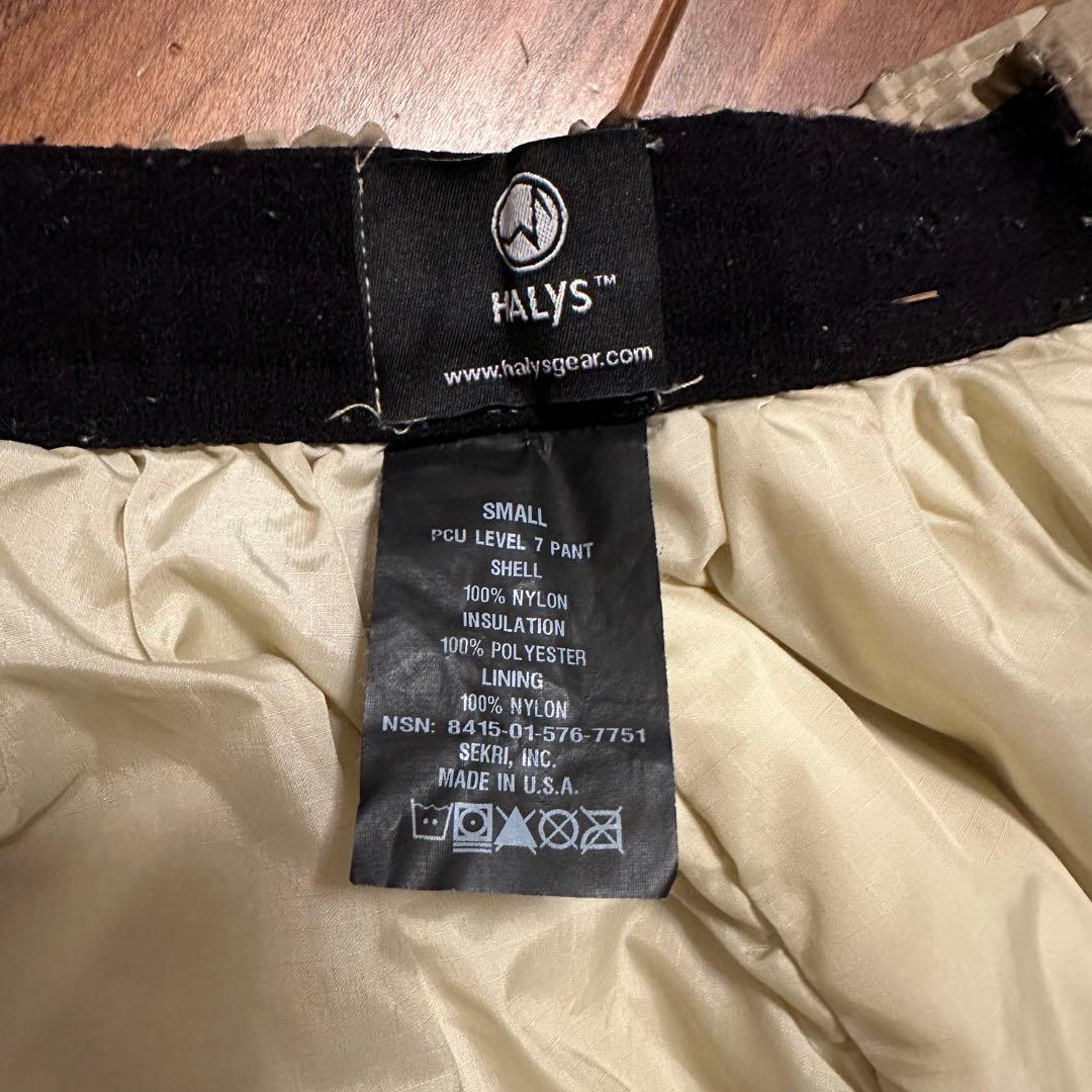 PCU LEVEL7 パンツ AOR1 Small プリマロフト　HALYS