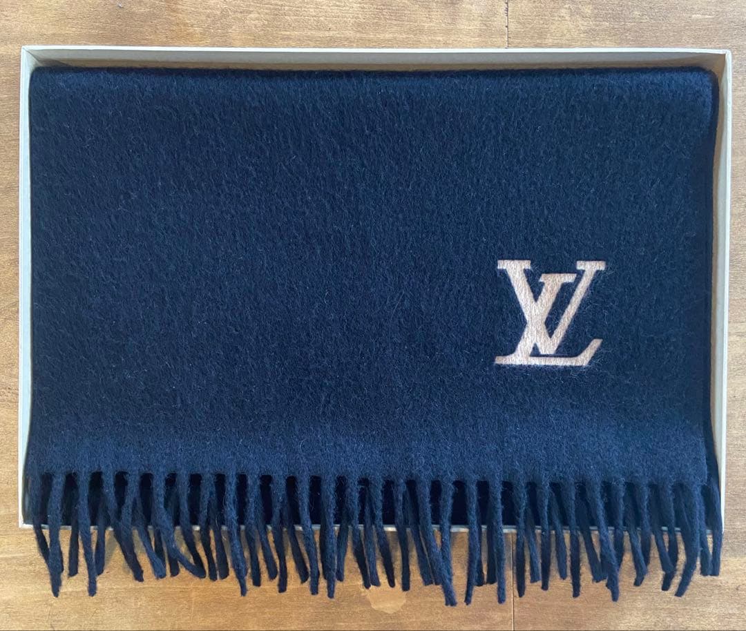 LOUIS VUITTON カシミヤ マフラー　黒
