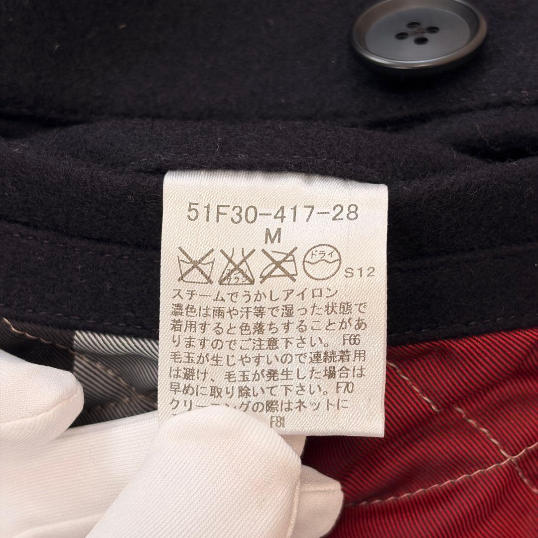 【美品✨️黒✕CBチェック】ブラックレーベルクレストブリッジ ピーコート