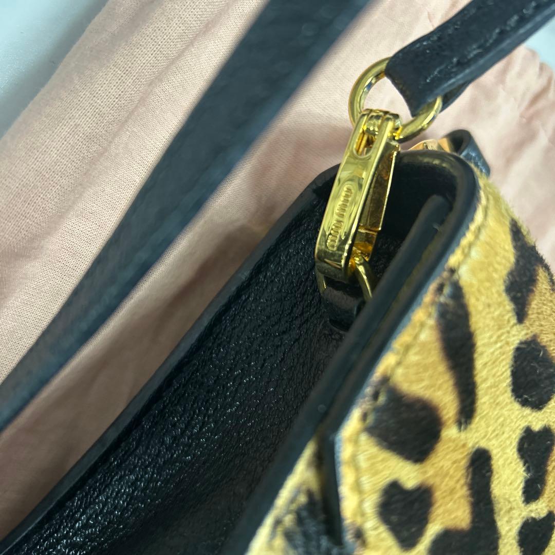 miu miu ヒョウ柄 ショルダーバッグ
