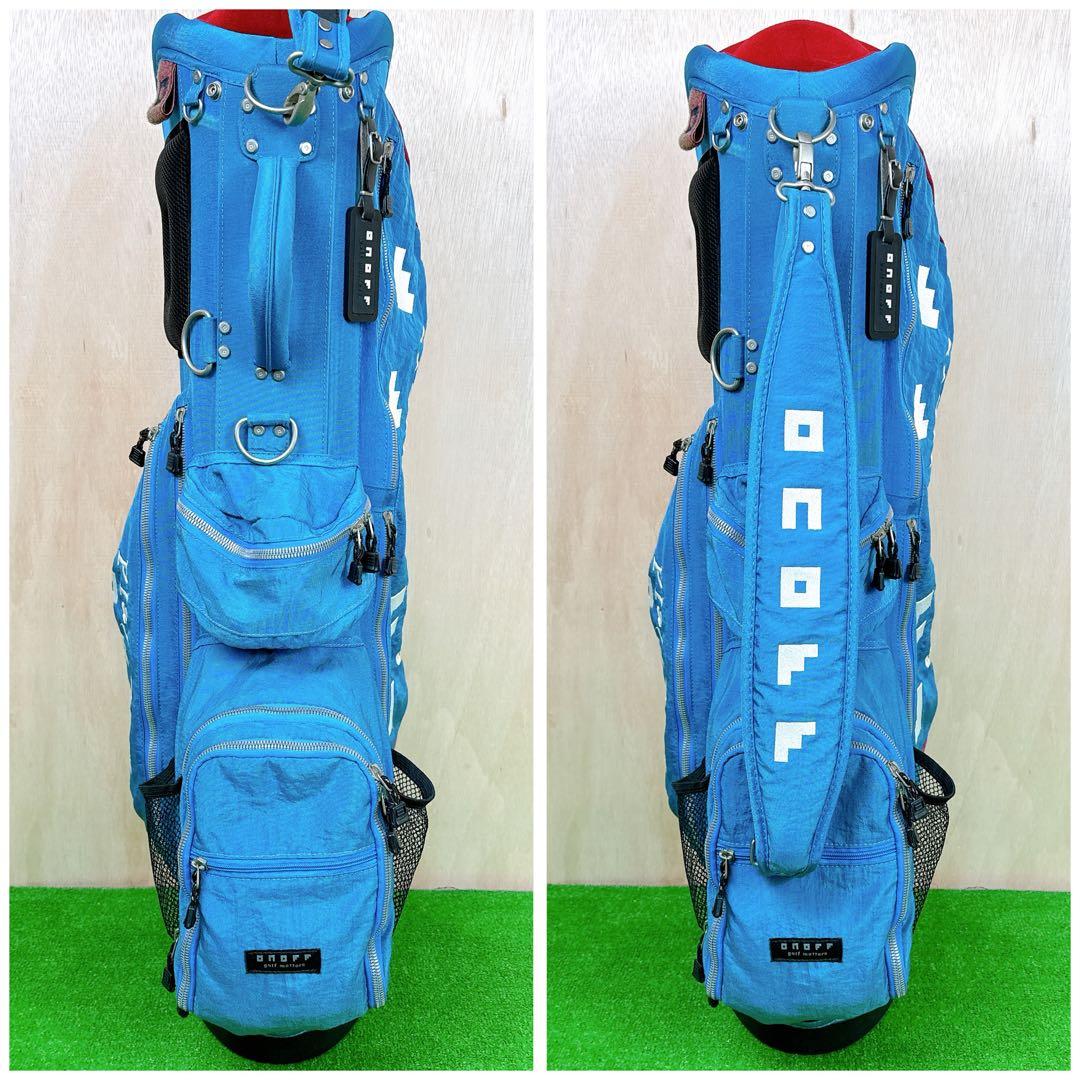 【良品】 ONOFF スタンド式 キャディバッグ 軽量 9.0型 水色