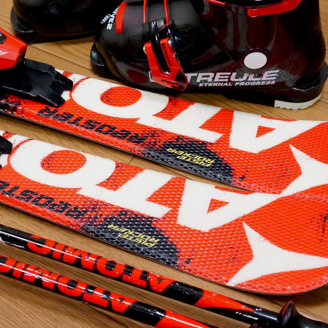 メンテ済 90cm 靴18cm ATOMIC スキーセット