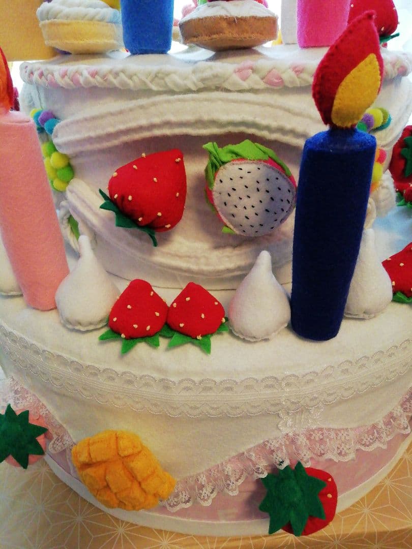 くるみ　お誕生会ケーキ(フェルト)