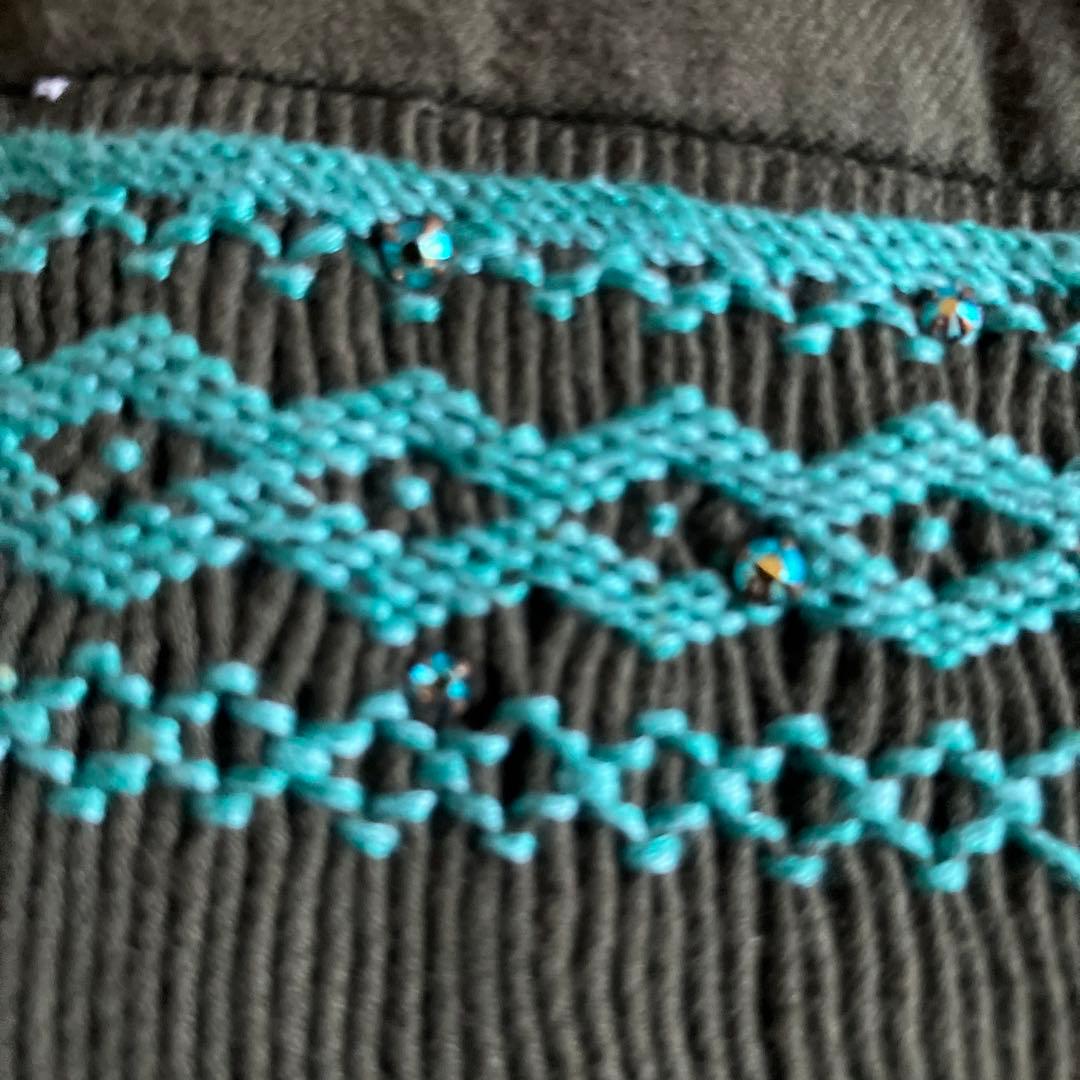 ボンポワン　スモッキング刺繍ワンピース