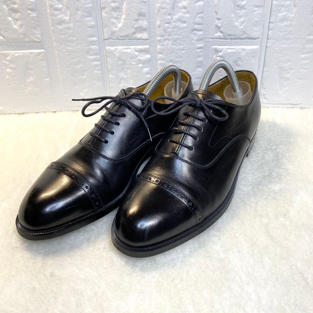 【美品】REGAL リーガル ストレートチップ 革靴 25.0cm ブラック