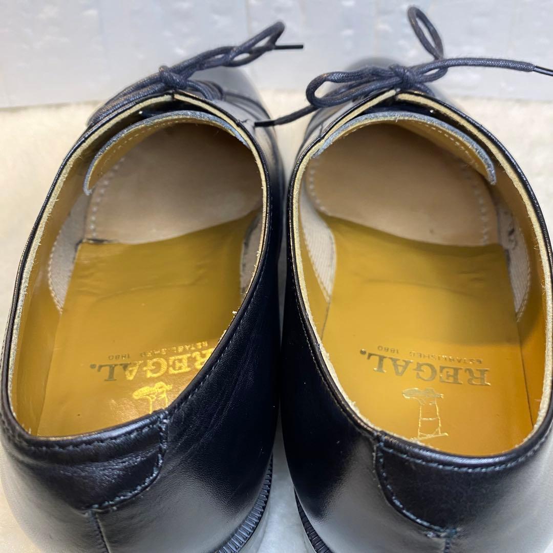 【美品】REGAL リーガル ストレートチップ 革靴 25.0cm ブラック