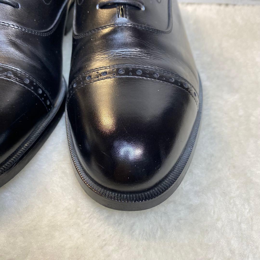 【美品】REGAL リーガル ストレートチップ 革靴 25.0cm ブラック