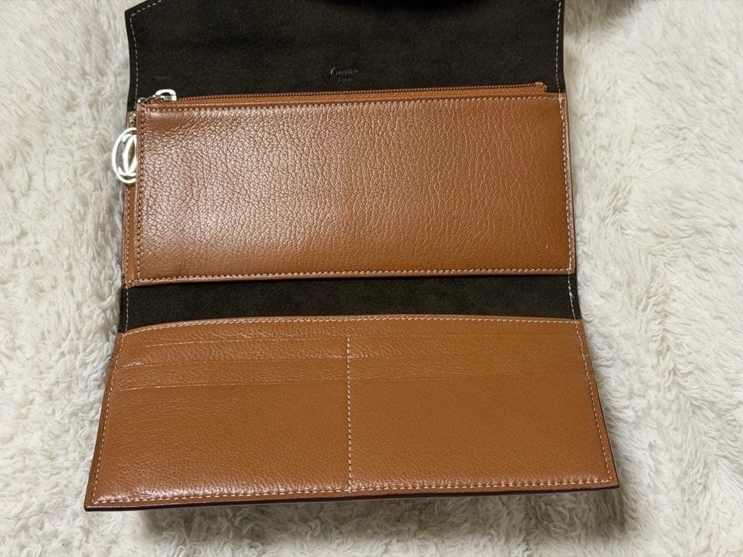 『なみあみ』カルティエ 長財布ファスナー付き レター　レ・マスト　レザー