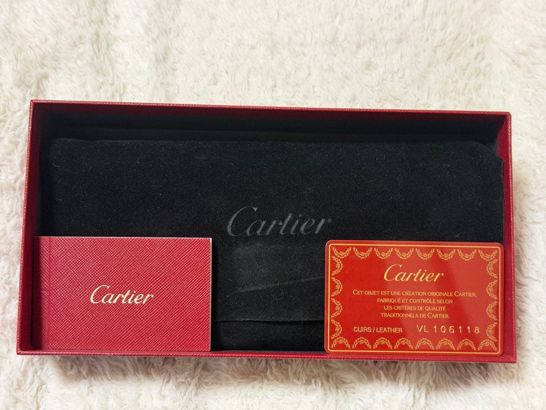 『なみあみ』カルティエ 長財布ファスナー付き レター　レ・マスト　レザー