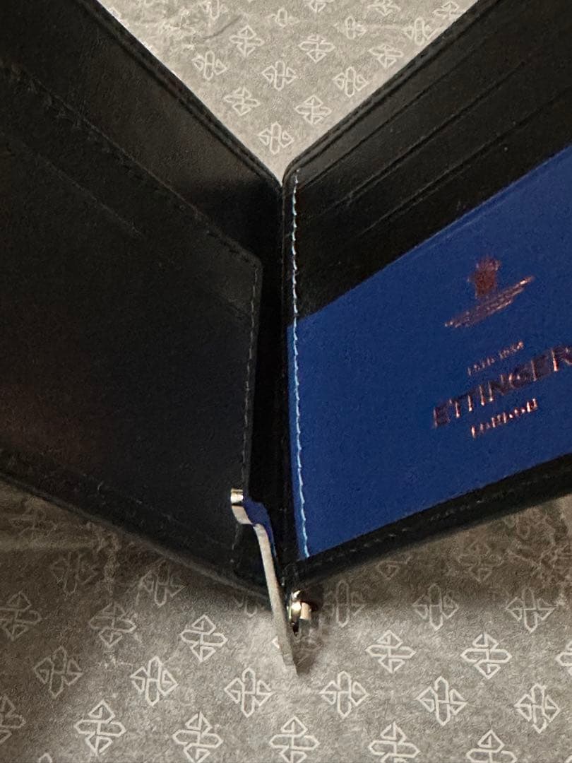 【新品】 正規店購入 エッティンガー マネークリップ (小銭入れ有) ブラック