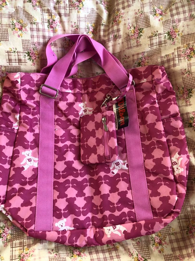 新品　ウィルソン　ベア　ポーチ付　テニス　トート　バッグ　ゴルフ　クマ