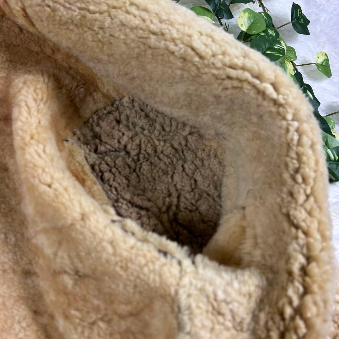 希少 テオデム B-3 ムートンフライトジャケット ダークブラウン 大きいサイズ