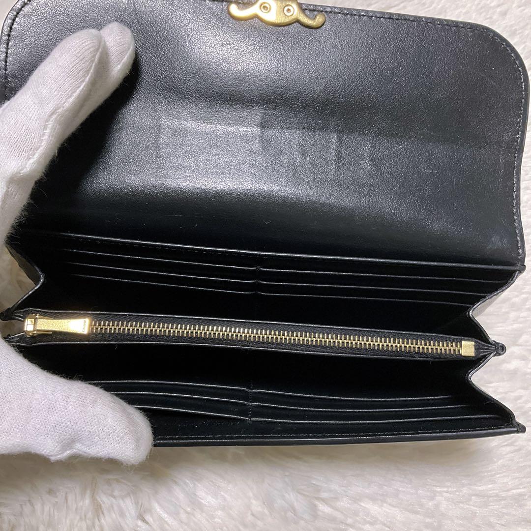 付属品完備♡美品♡CELINE セリーヌ トリオンフ 長財布 ブラック フラップ