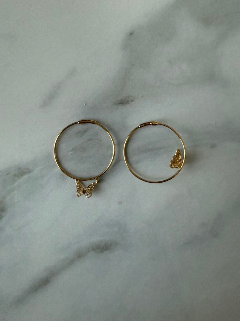 アクセサリー STAR JEWELRY BUTTERFLY FOOP PIERCE