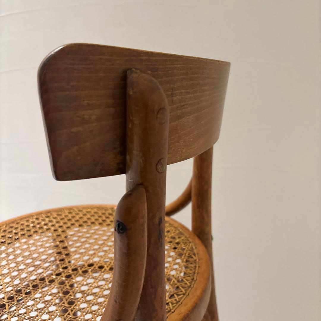 【幻の名作】オールドマルニ 伝説の銀行椅子 ベントウッドチェア 孔雀マーク