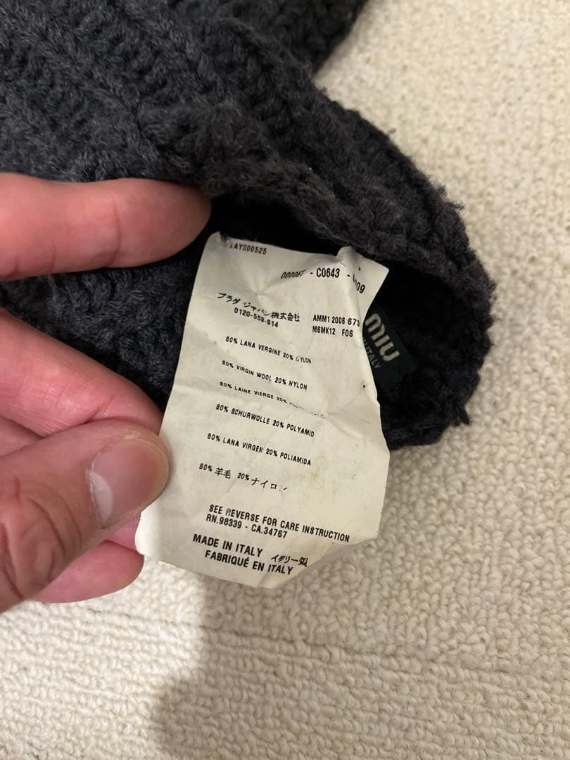 早い者勝ち！MIU MIU ローゲージニット　ユニセックス　手袋