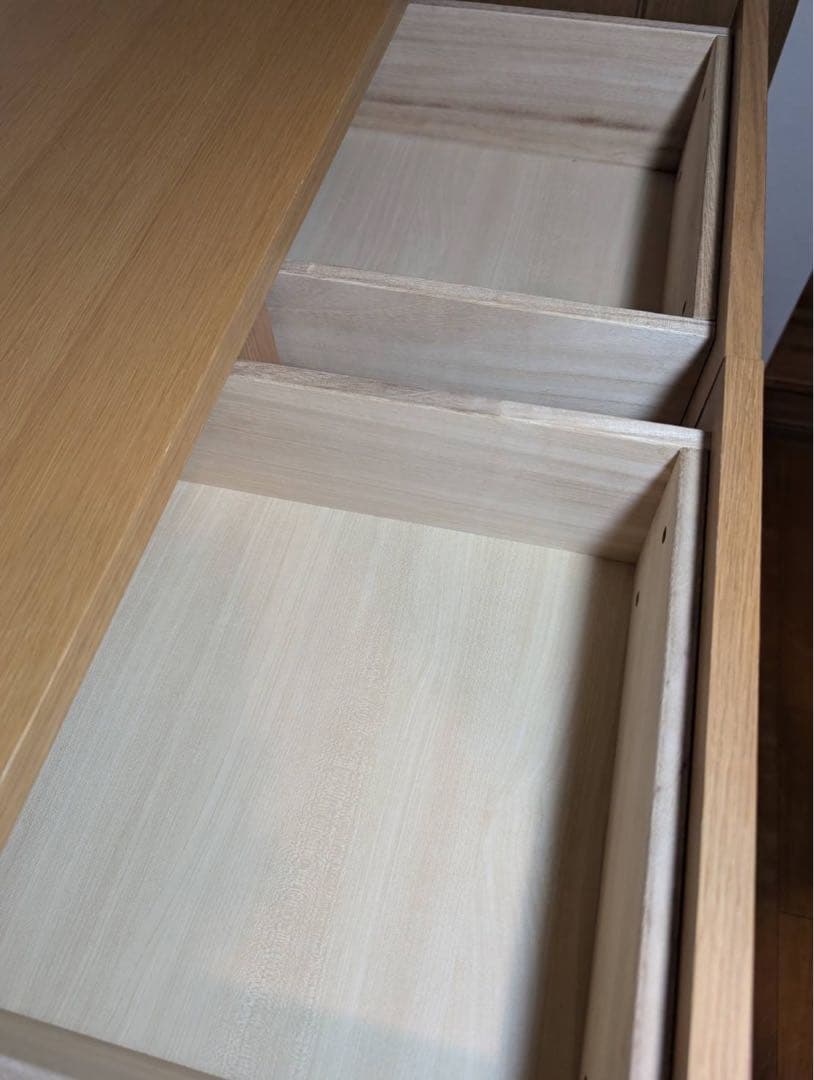 ■送料込■無印良品 6段チェスト オーク材 たんす 棚 衣類収納 脚付