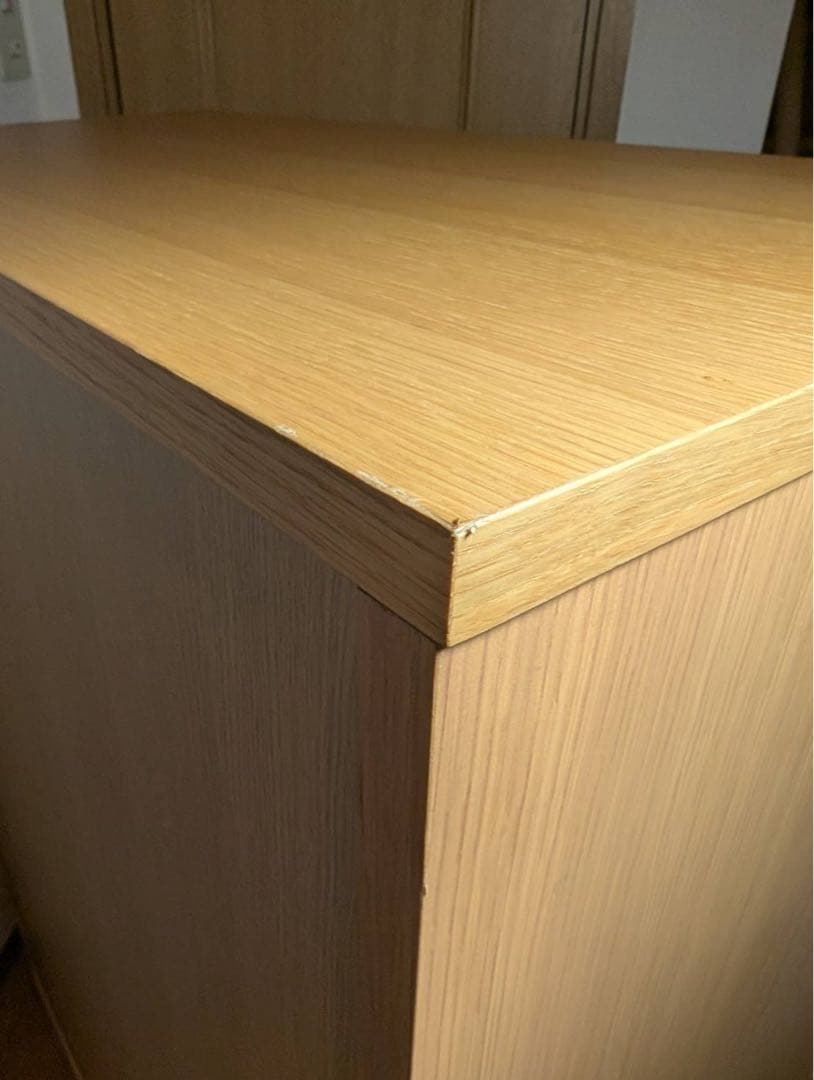 ■送料込■無印良品 6段チェスト オーク材 たんす 棚 衣類収納 脚付