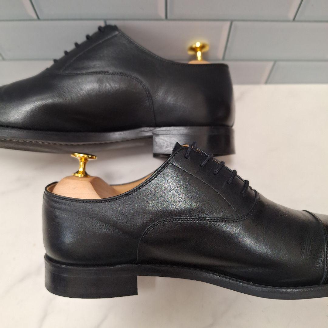 【良品】 スコッチグレイン 25 EEE ストレートチップ 革靴 黒 内羽根