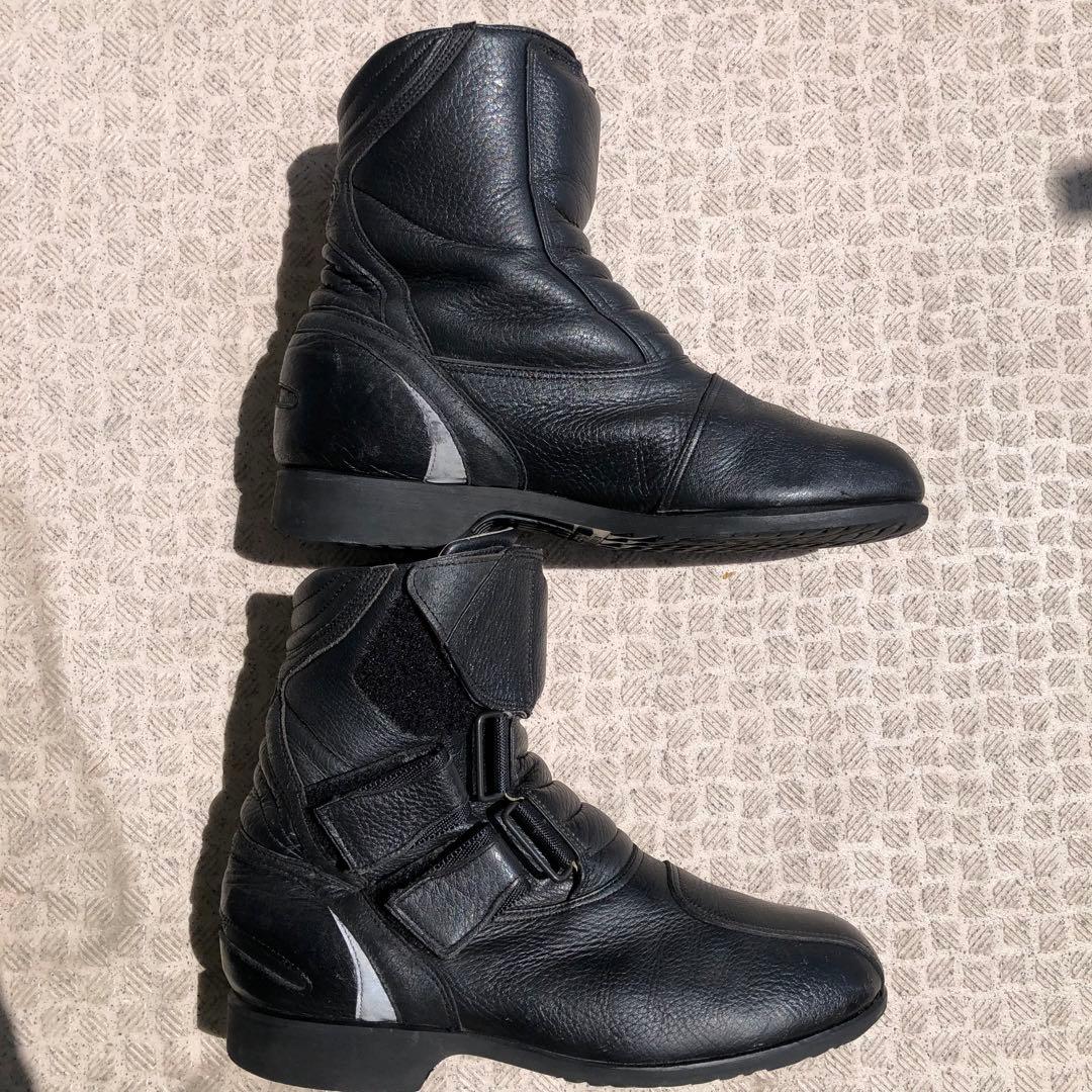 良品‼️ クシタニ kwp バイク ブーツ 黒 25 レザー ショート