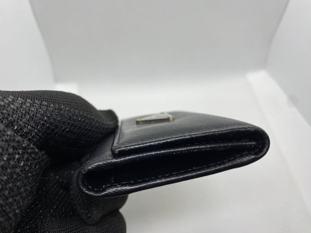 PRADA プラダ キーケース 三角ロゴ PVC ブラック　付属品なし