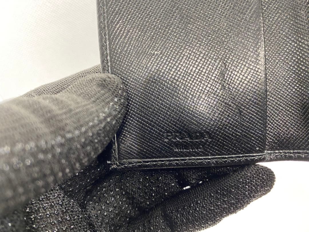 PRADA プラダ キーケース 三角ロゴ PVC ブラック　付属品なし