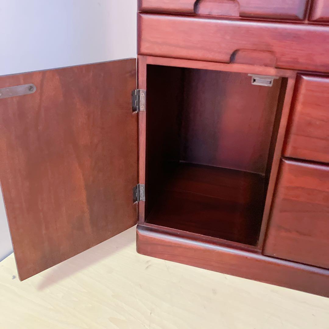 電話台　FAX台　キャビネット　12引き出し　2トビラ　サイドチェスト