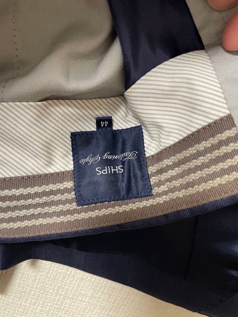 高級ロロピアーナ SHIPSスーツ ネイビーSUPER130’s サイズ44