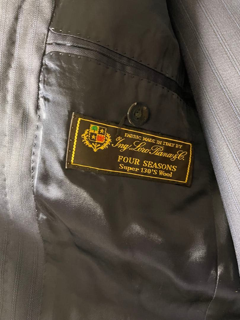 高級ロロピアーナ SHIPSスーツ ネイビーSUPER130’s サイズ44