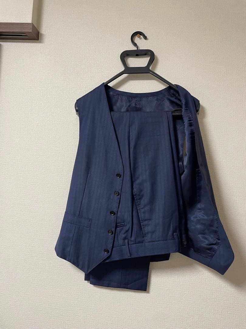 高級ロロピアーナ SHIPSスーツ ネイビーSUPER130’s サイズ44